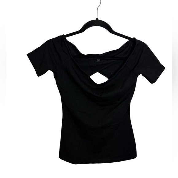 Guess Vintage Y2K Black Open Back V-Neck Top - Picture 1 of 5